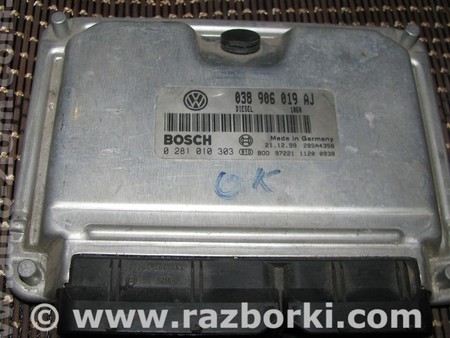 Блок управления двигателем для Volkswagen Passat B5 (08.1996-02.2005) Львов 038906019AJ, 0281010303